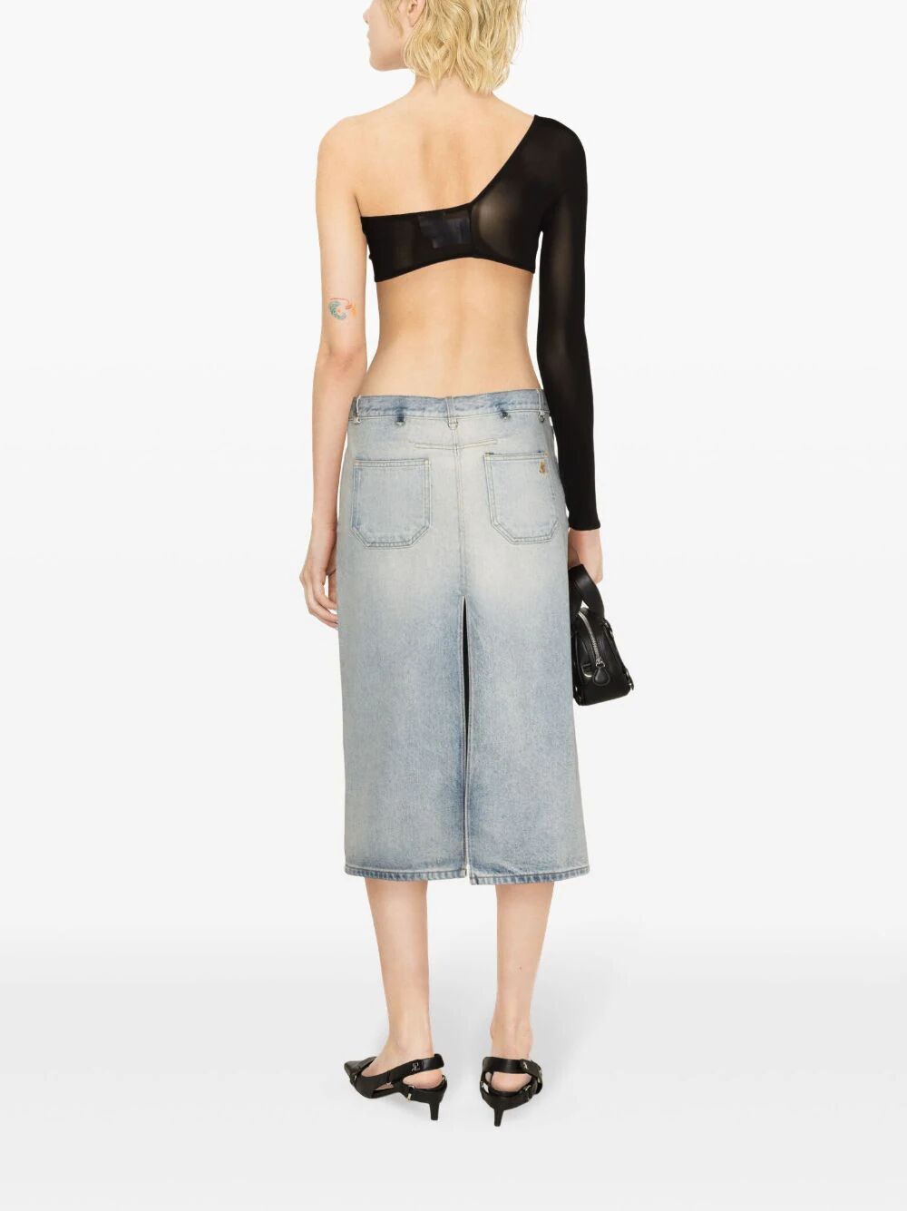 MULTIFLEX BLUE DENIM SKIRT