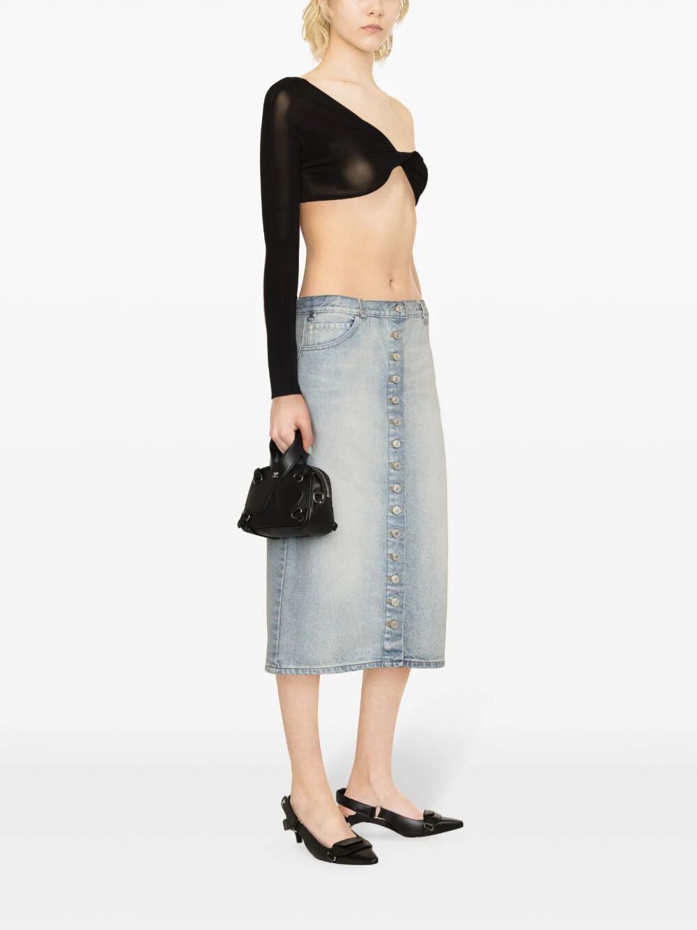 MULTIFLEX BLUE DENIM SKIRT
