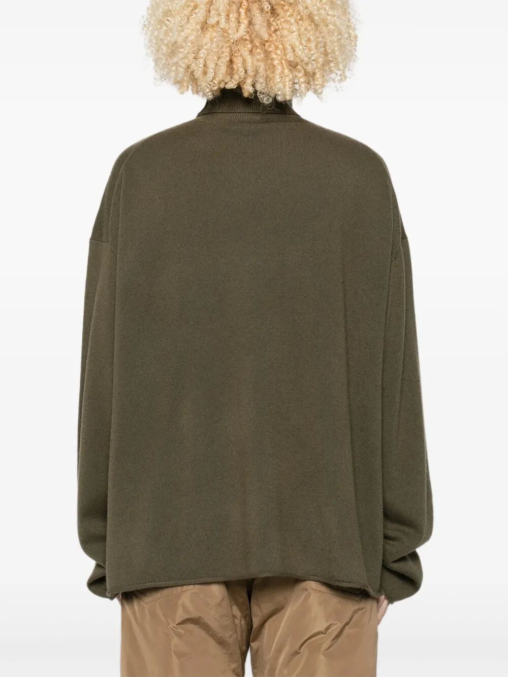 high neck oversized pullover long sleeves