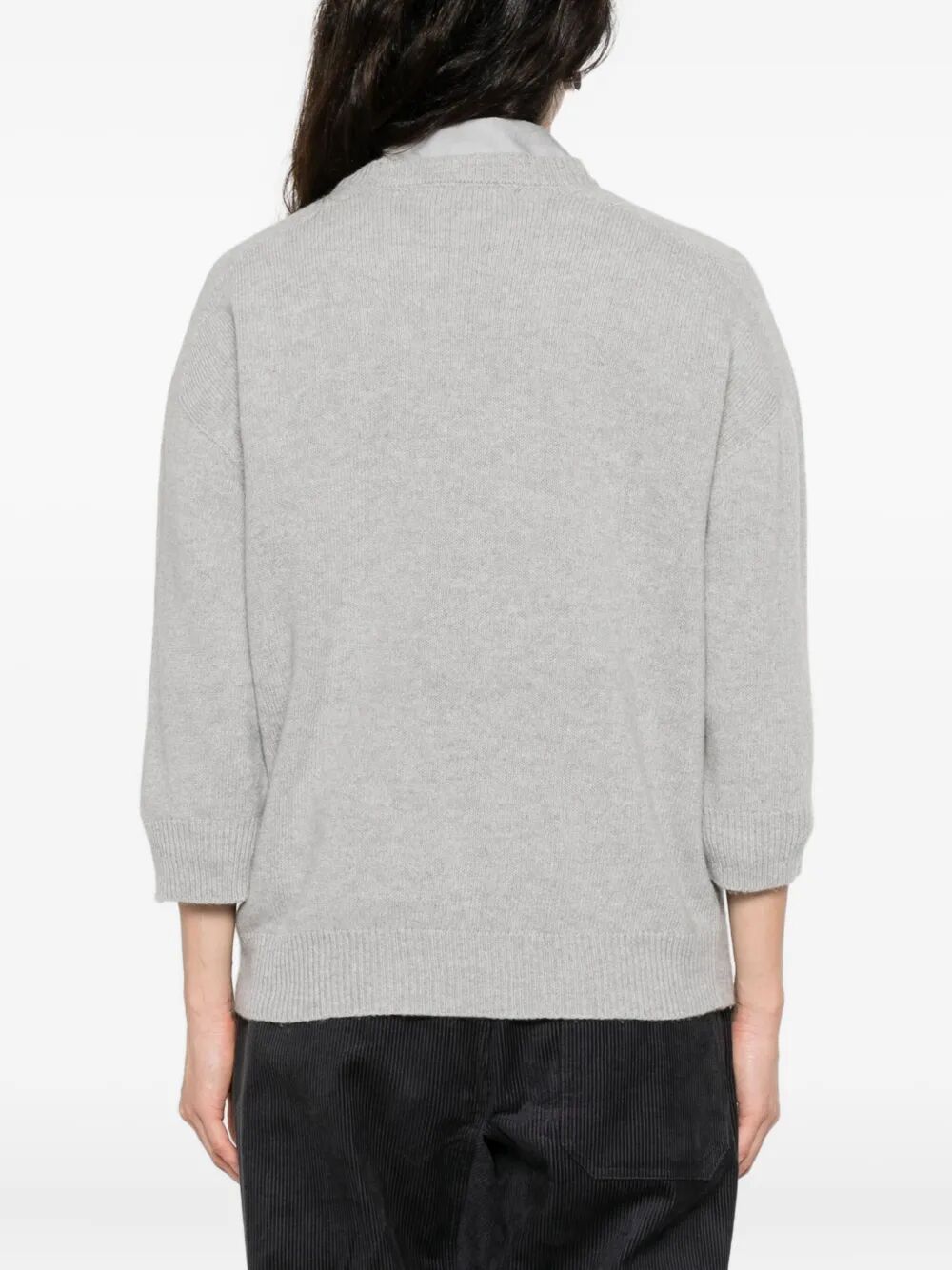 seamless crew neck 3/4 sleeves