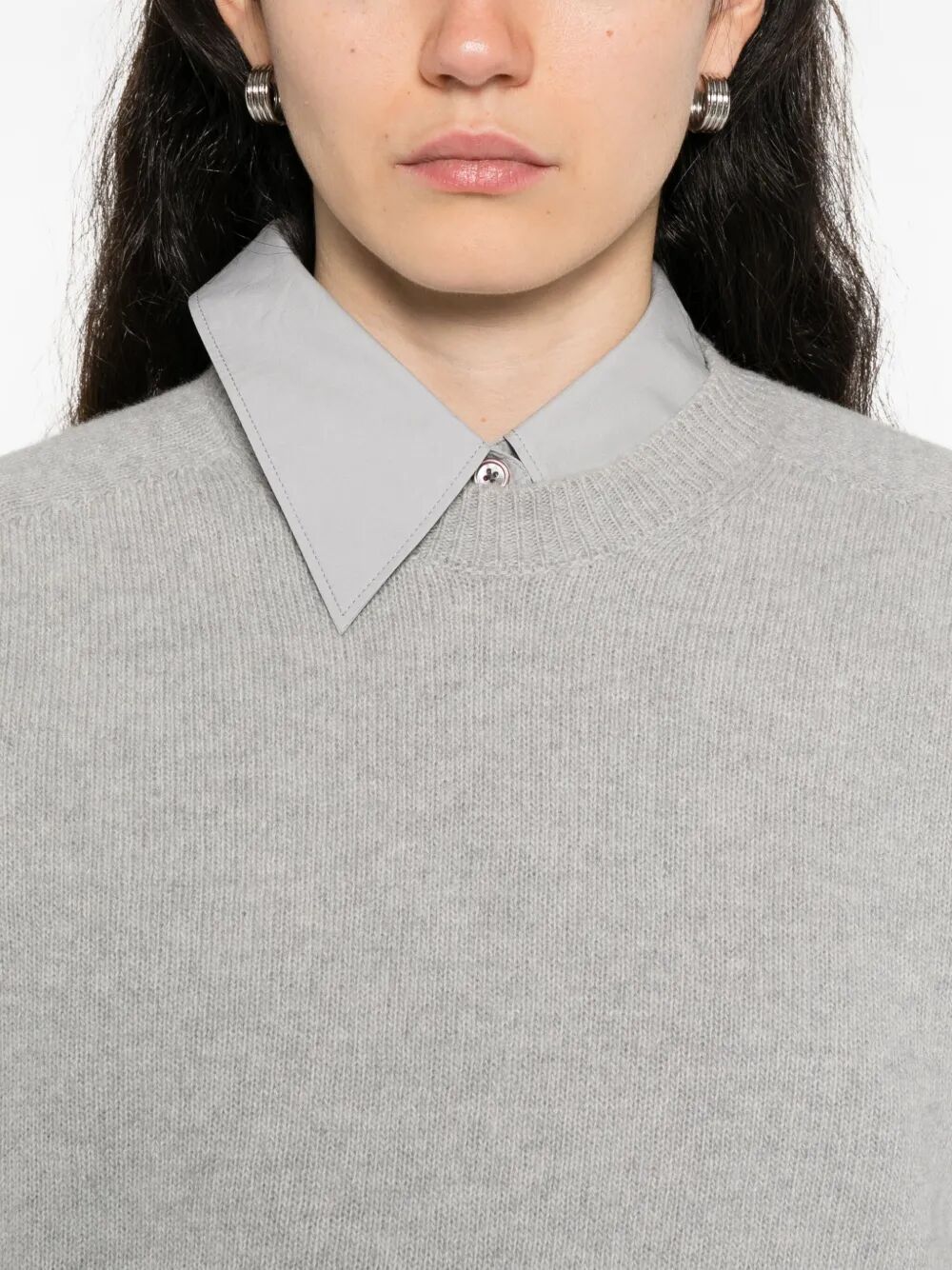 seamless crew neck 3/4 sleeves