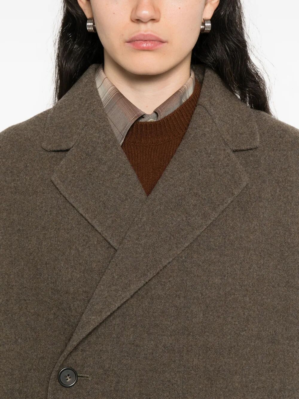 Asymmetrical button up jacket