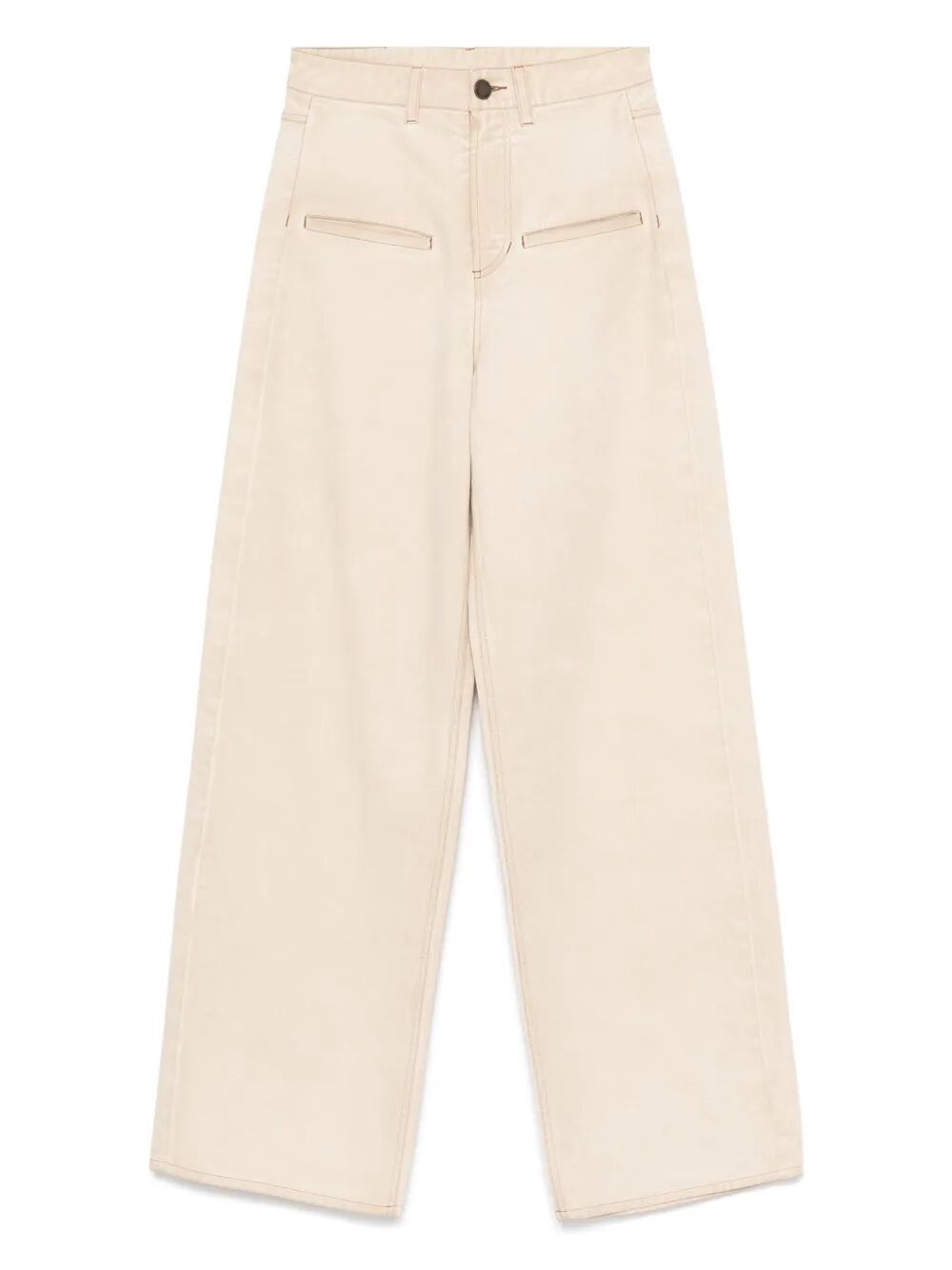 Jeans a palazzo con vita alta