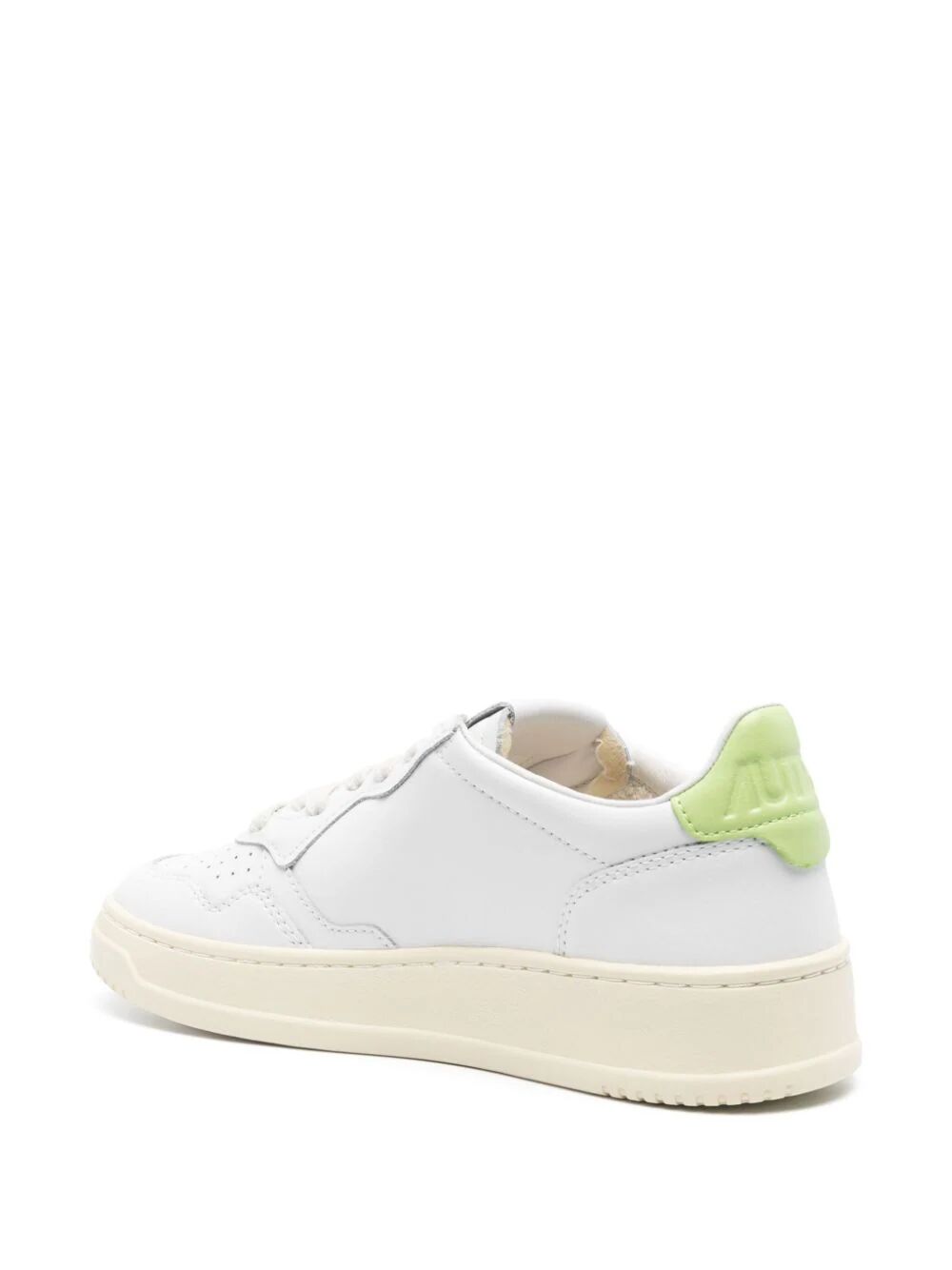 SNEAKERS MEDALIST LOW IN PELLE BIANCA E VERDE