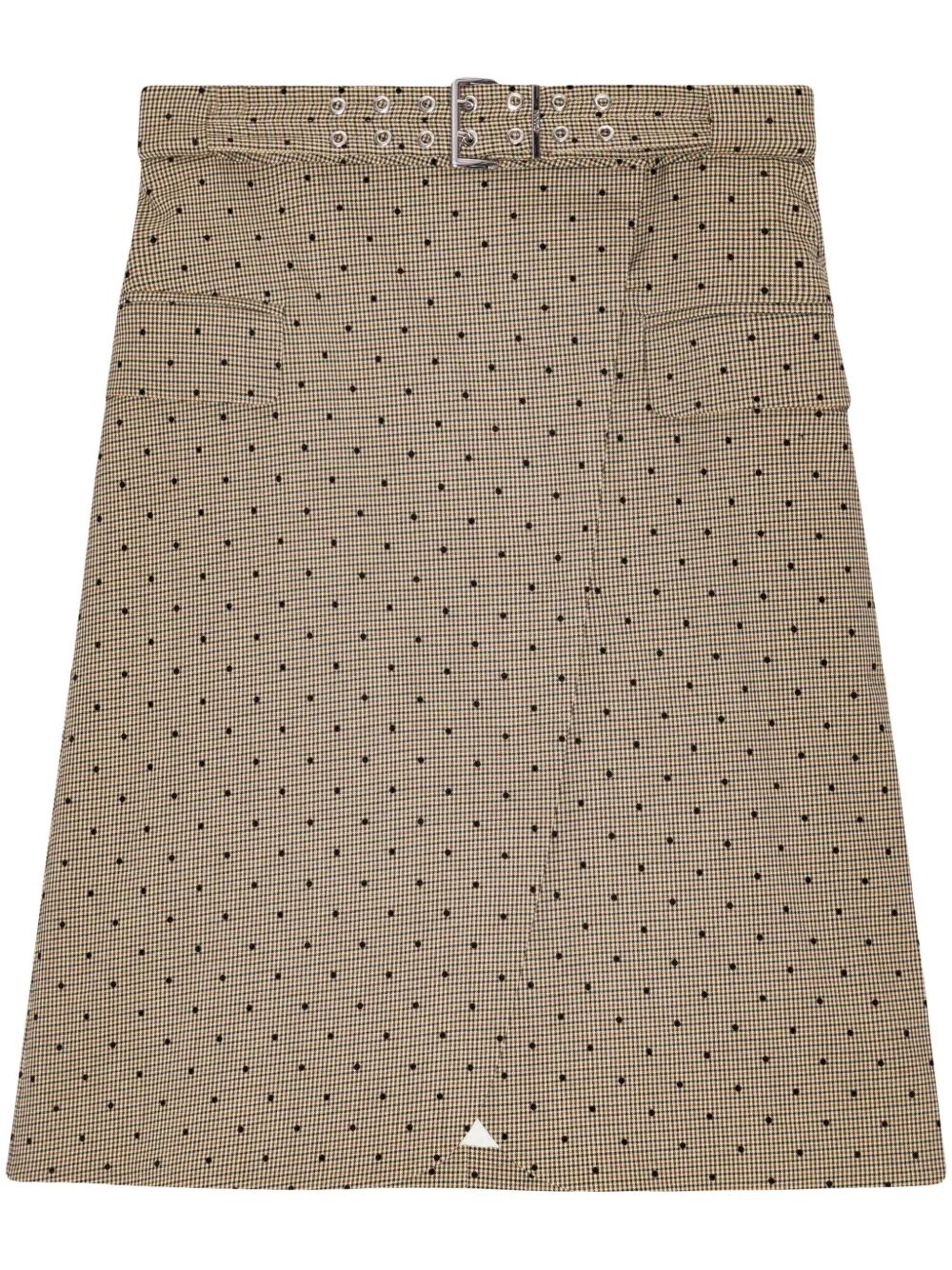 Flock Check Suiting Skirt