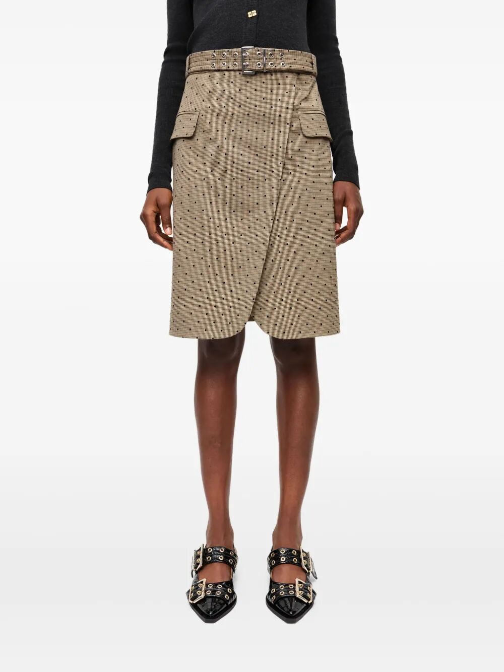 Flock Check Suiting Skirt