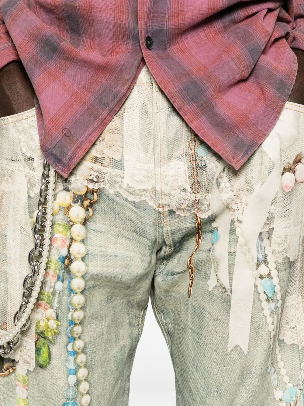 Jeans con stampa