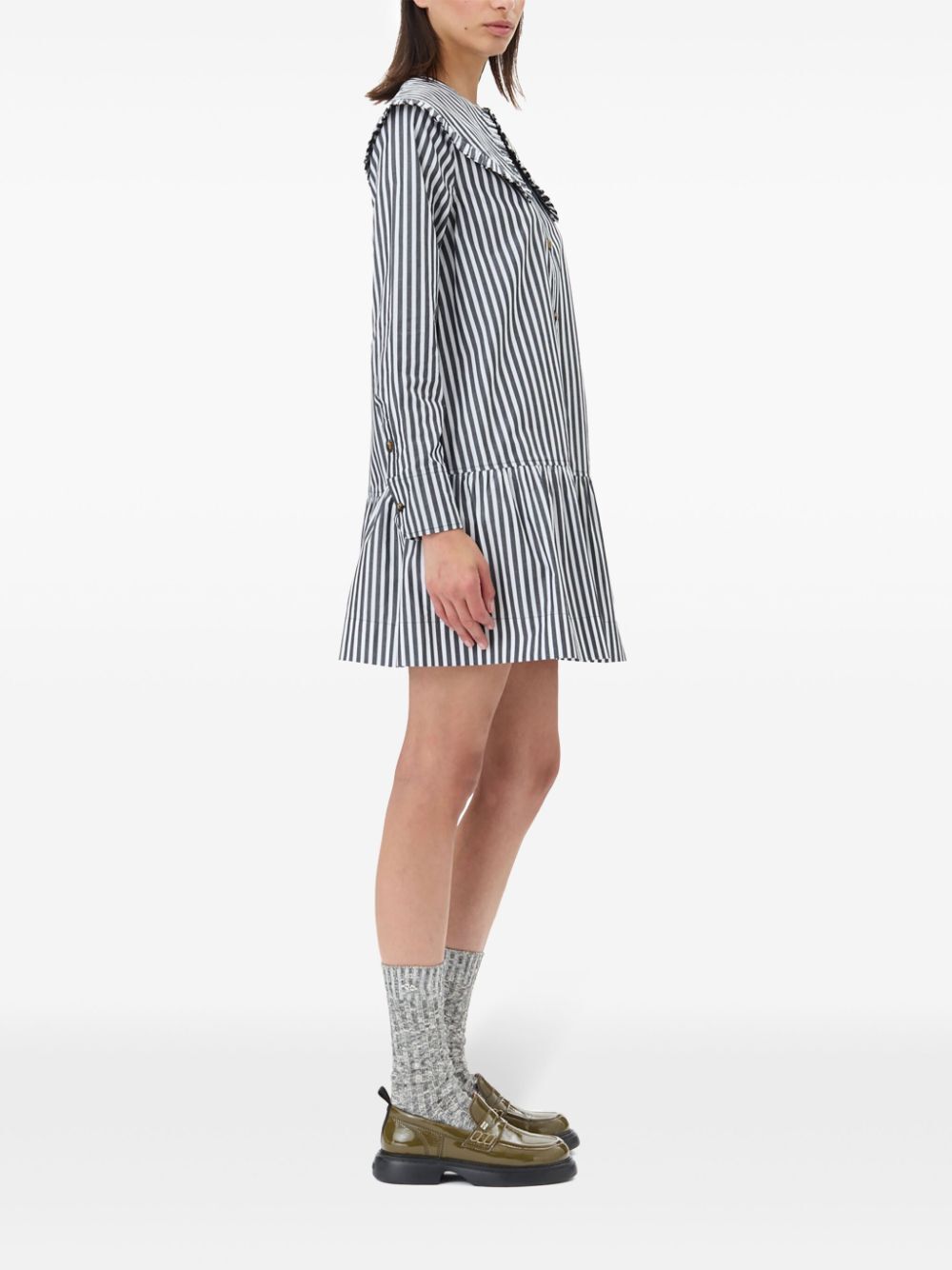 CAMICIA RIGATA COLLO MAXI
