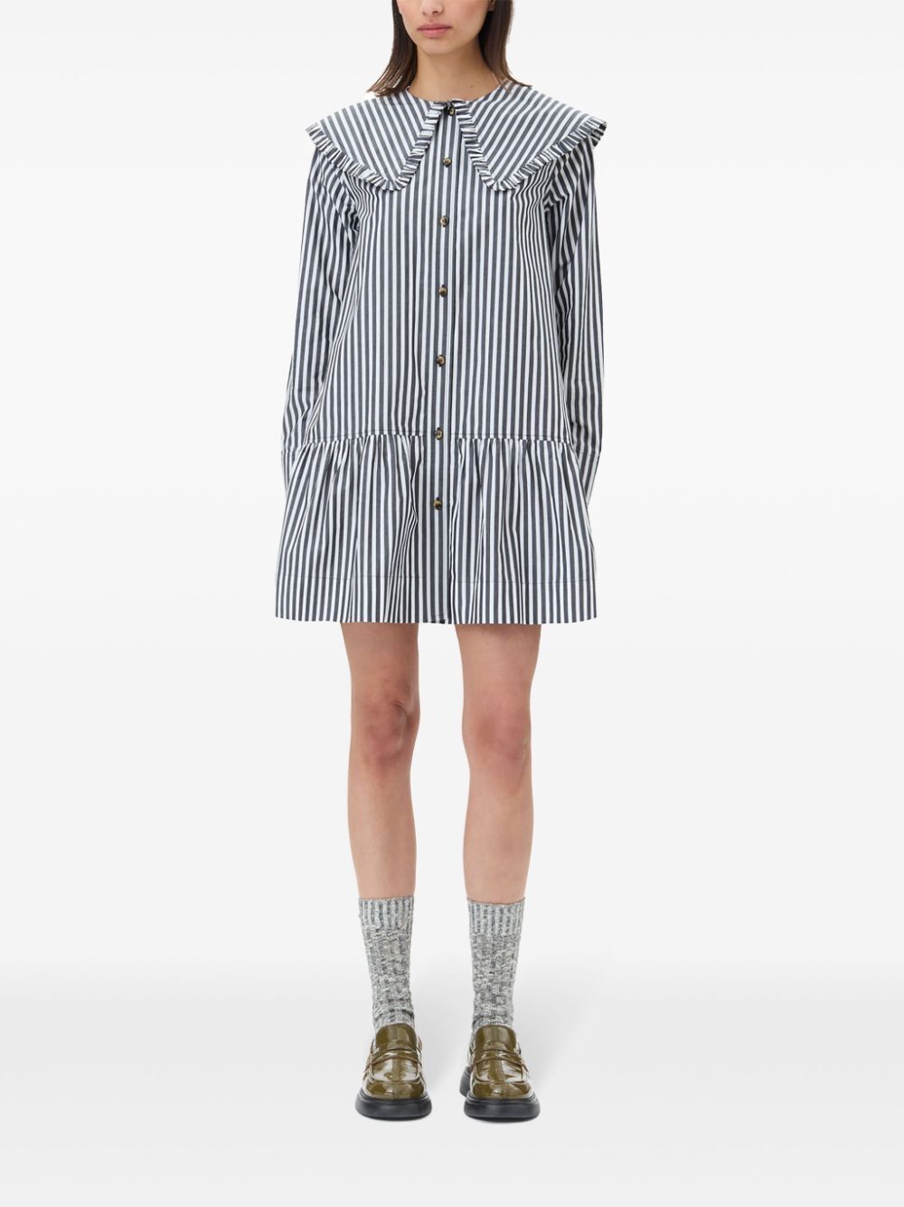 CAMICIA RIGATA COLLO MAXI