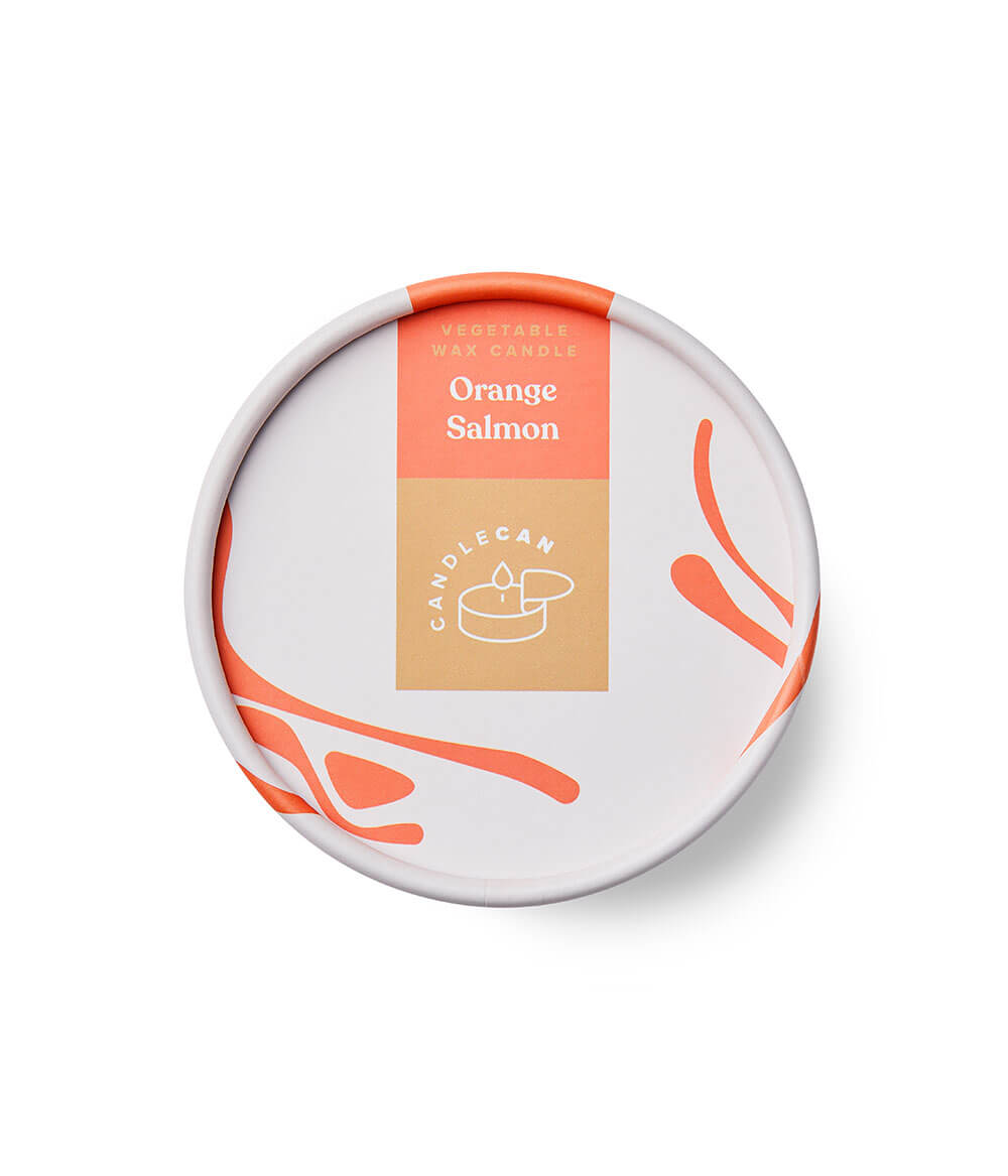 CANDLECAN ORANGE SALMON