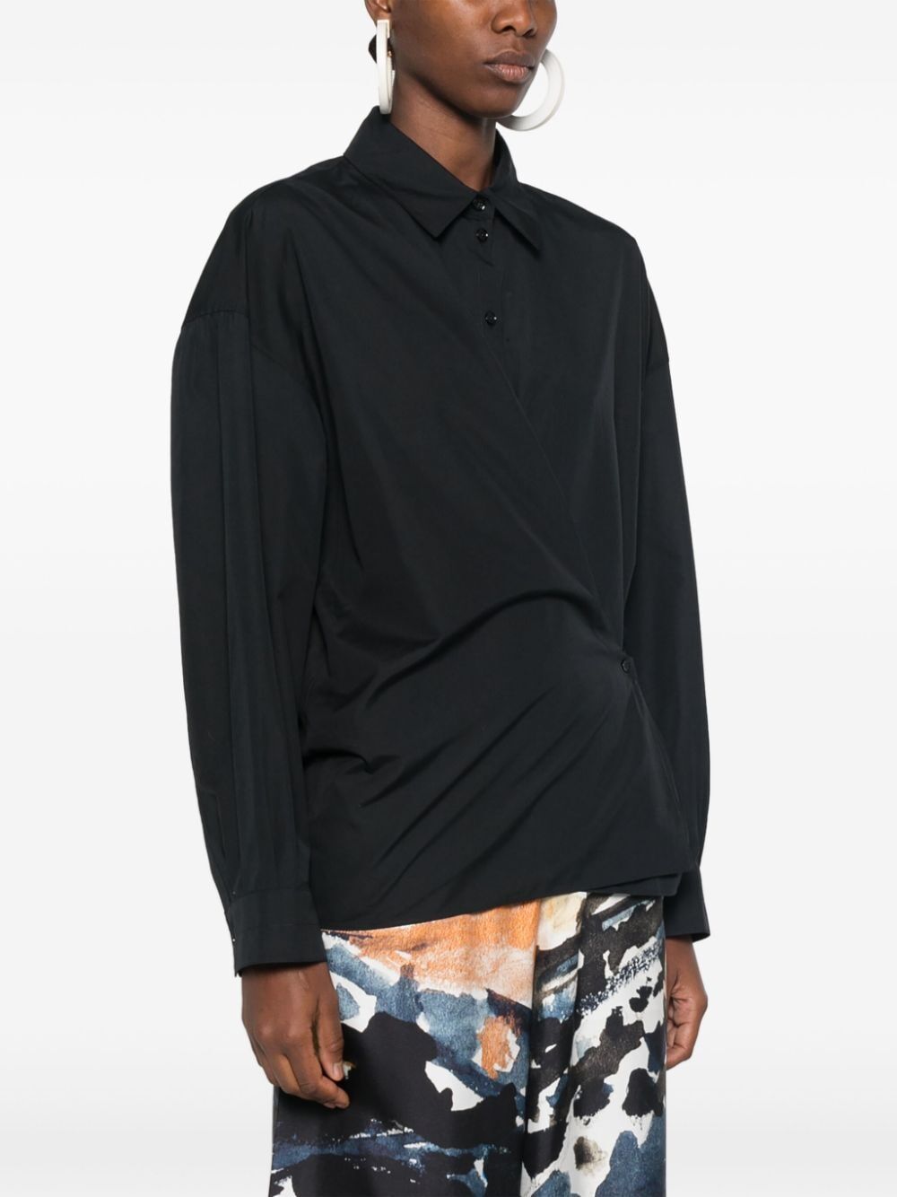 CAMICIA DRAPPEGGIO LATERALE