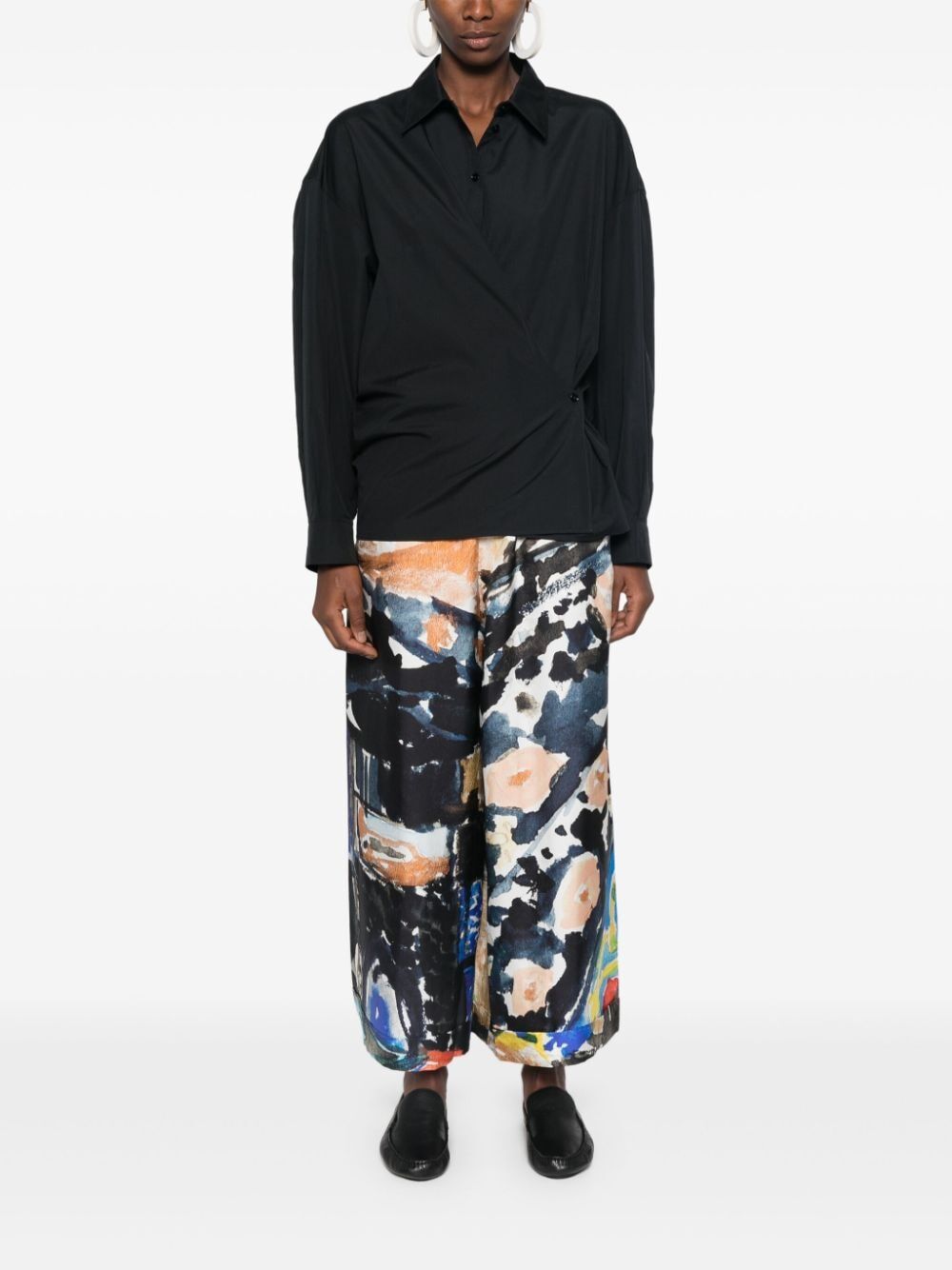 CAMICIA DRAPPEGGIO LATERALE