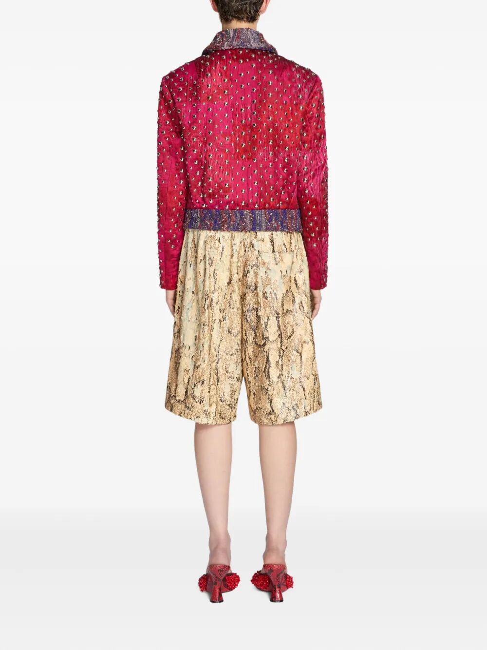 Pantaloni corti con pailettes