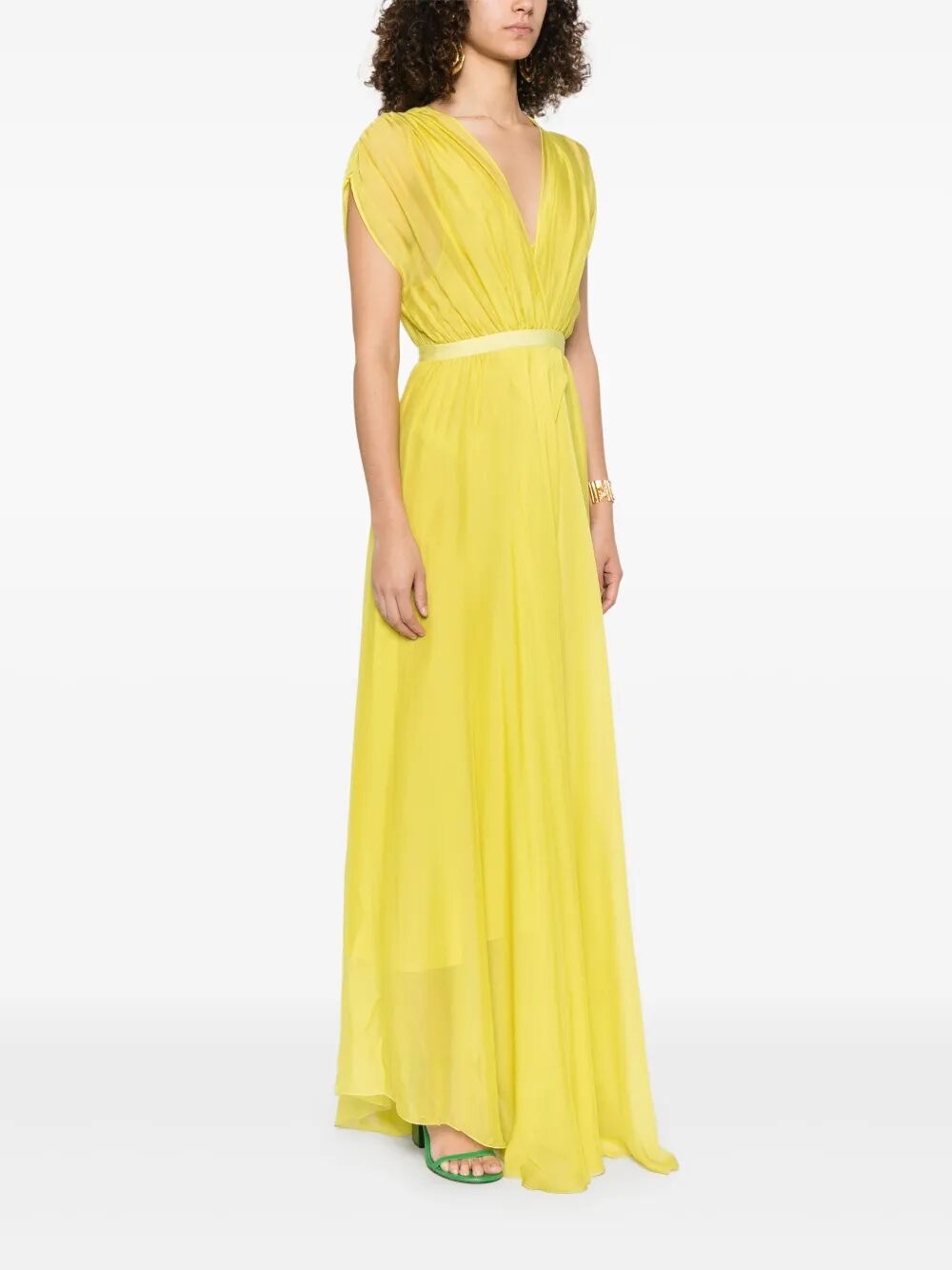 Abito lungo con maniche corte