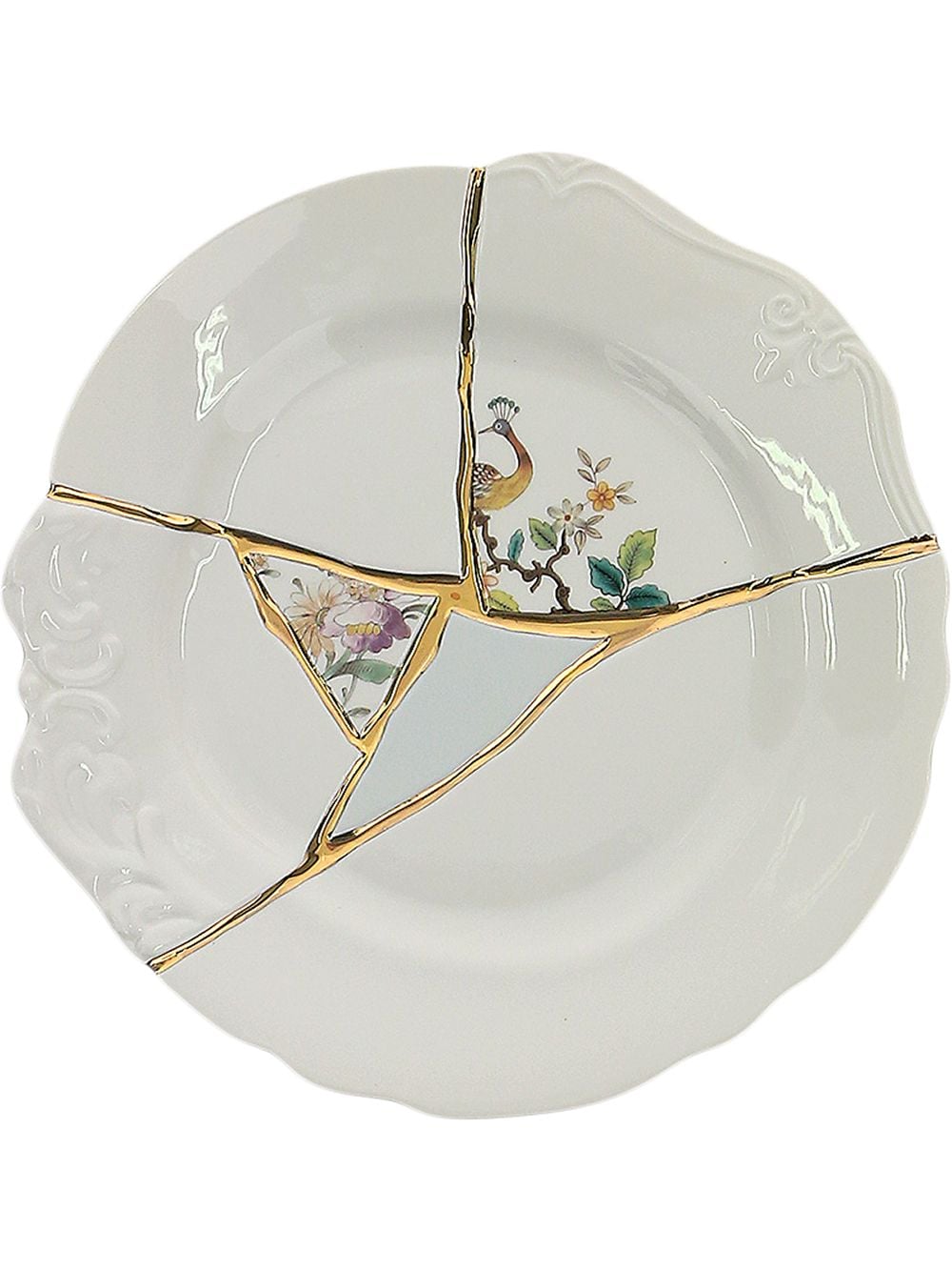 PIATTO PIANO IN PORCELLANA ø Cm.27,5 h.3 "KINTSUGI-n`2"