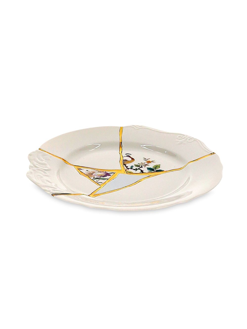 PIATTO PIANO IN PORCELLANA ø Cm.27,5 h.3 "KINTSUGI-n`2"