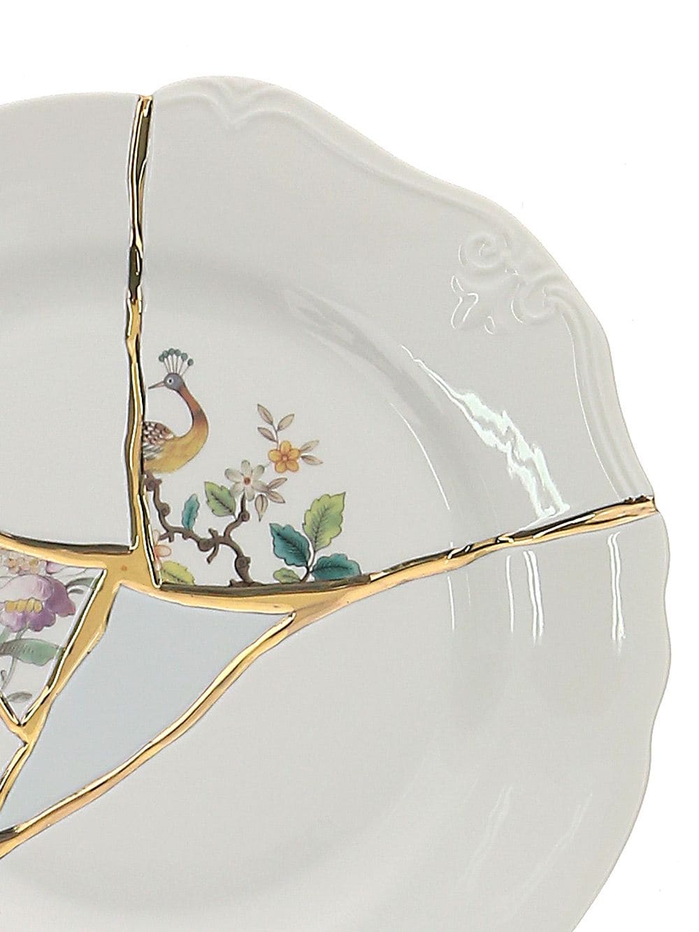 PIATTO PIANO IN PORCELLANA ø Cm.27,5 h.3 "KINTSUGI-n`2"