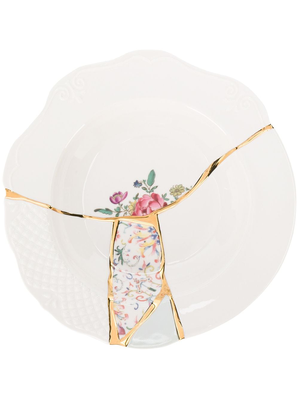 PIATTO FONDO IN PORCELLANA ø Cm.22 h.4 "KINTSUGI-n`3"