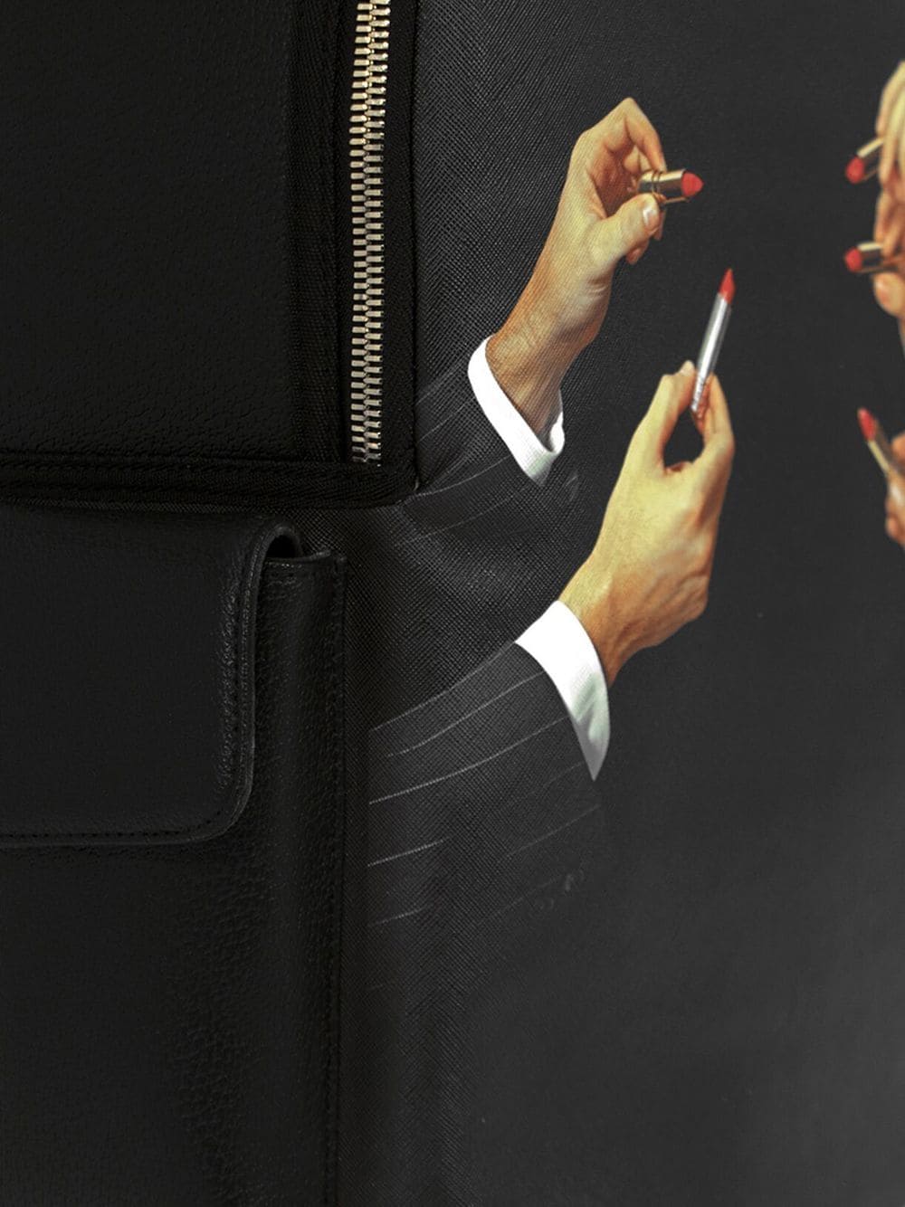 ZAINO IN SIMILPELLE LIPSTICKS BLACK