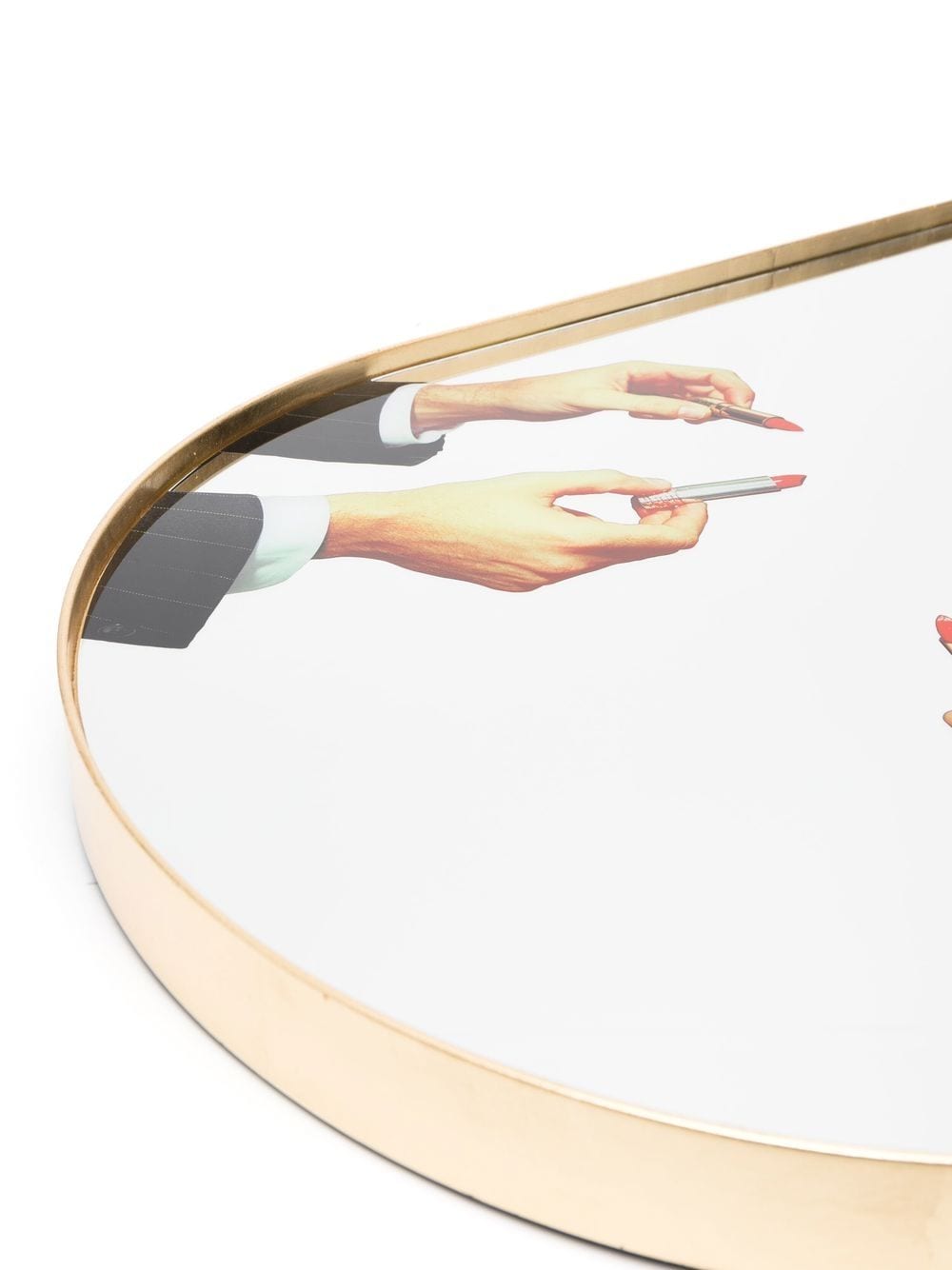 SPECCHIO SAGOMATO "TOILETPAPER-LIPSTICKS" Cm.45 h.80,5