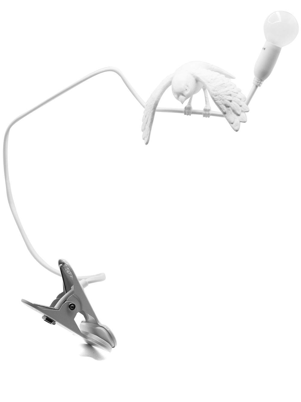 LAMPADA USB IN RESINA CON MORSETTO "SPARROW-TAKING OFF"-C/TRASFORMATORE