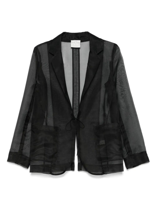Blazer effetto trasparente