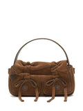 borsa  in scamosciato marrone
