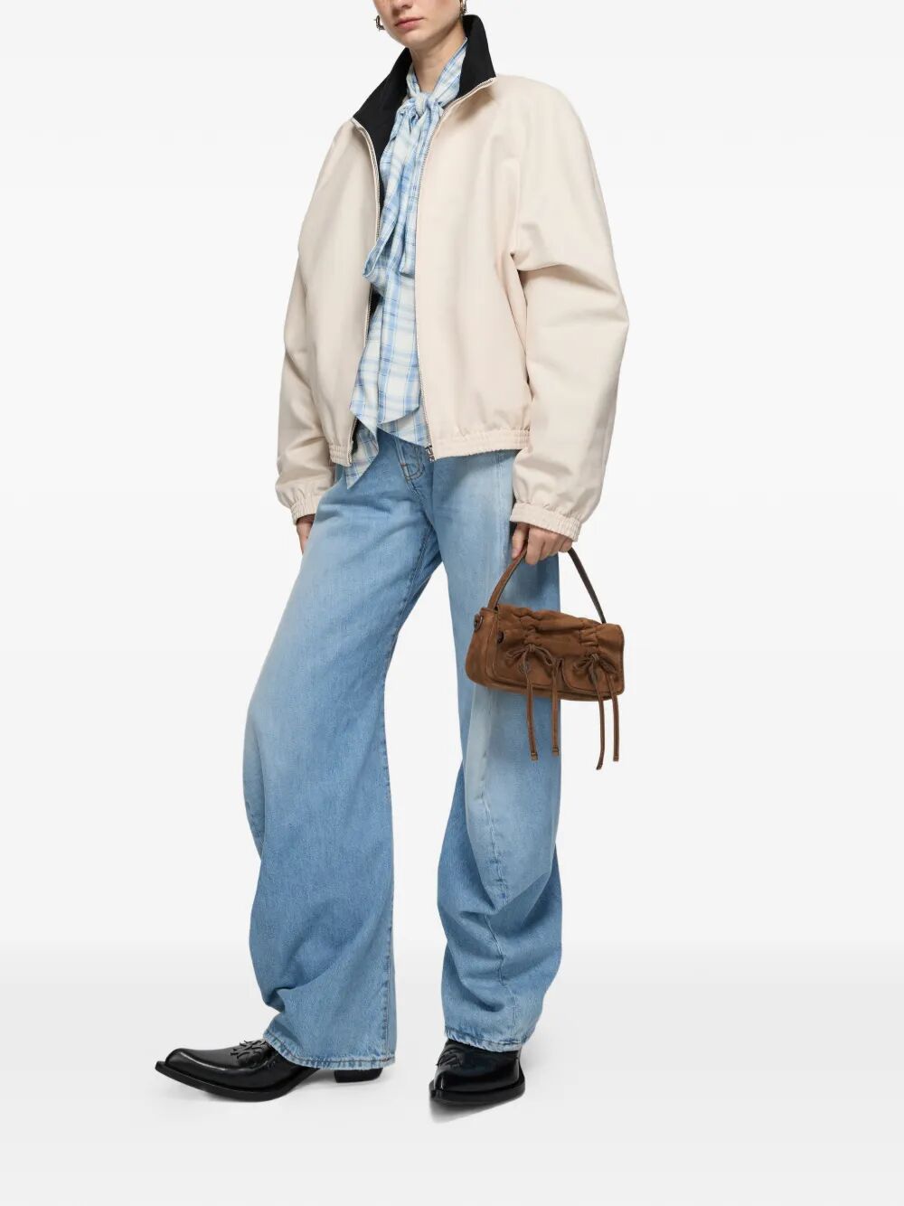 borsa  in scamosciato marrone