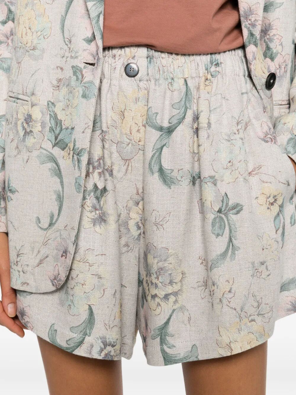 Pantaloncini con stampa floreale