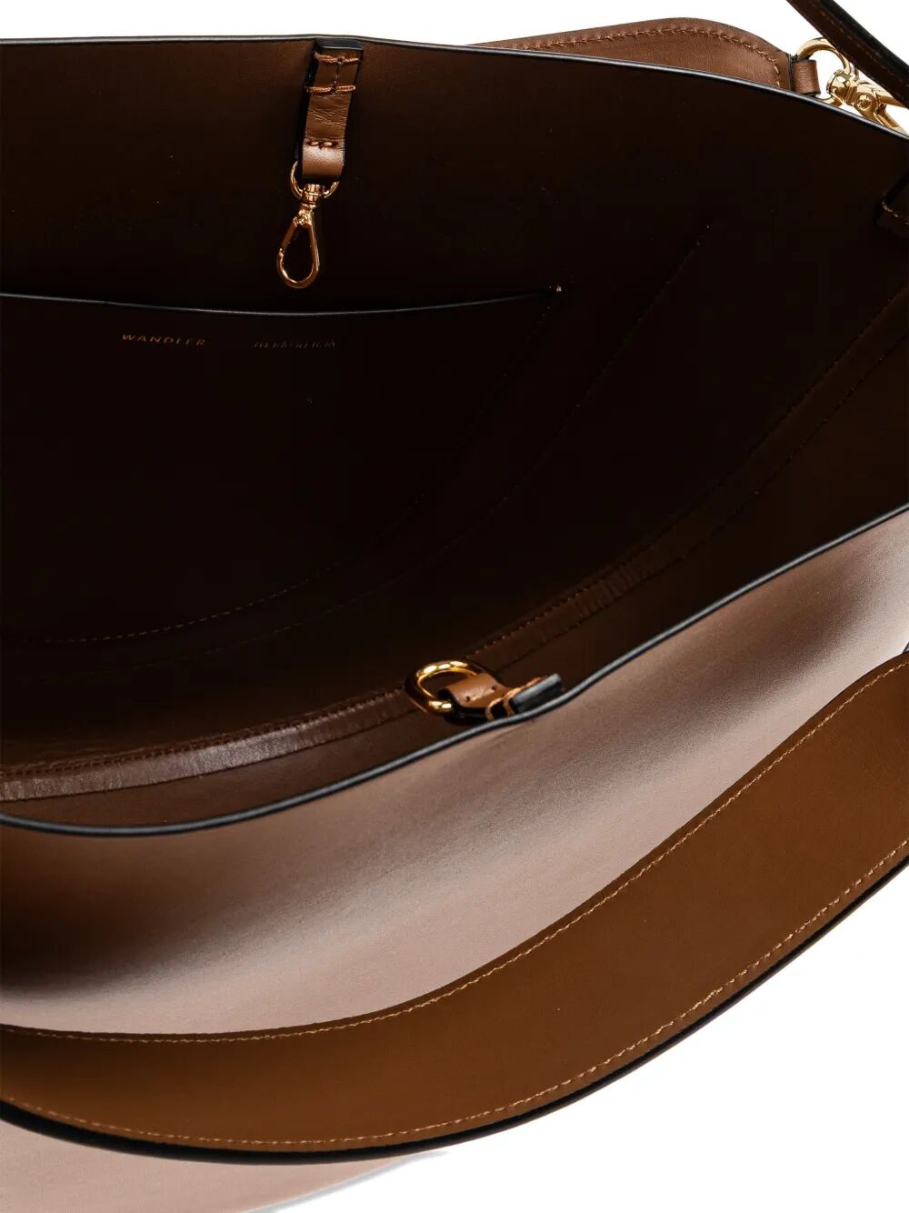 Borsa in pelle marrone con manici