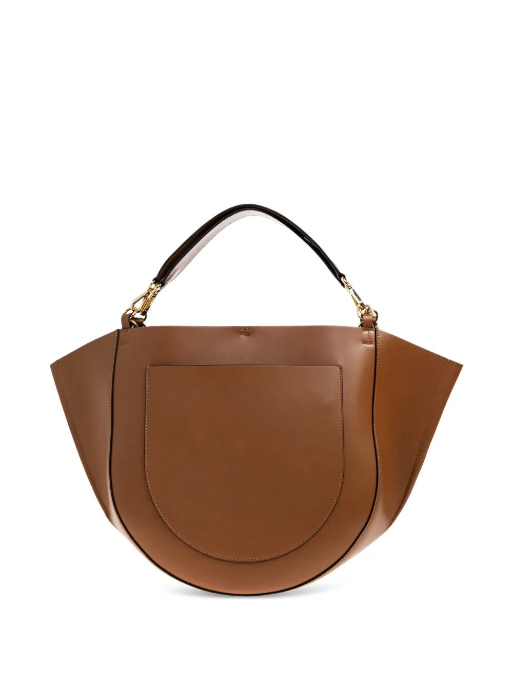 Borsa in pelle marrone con manici