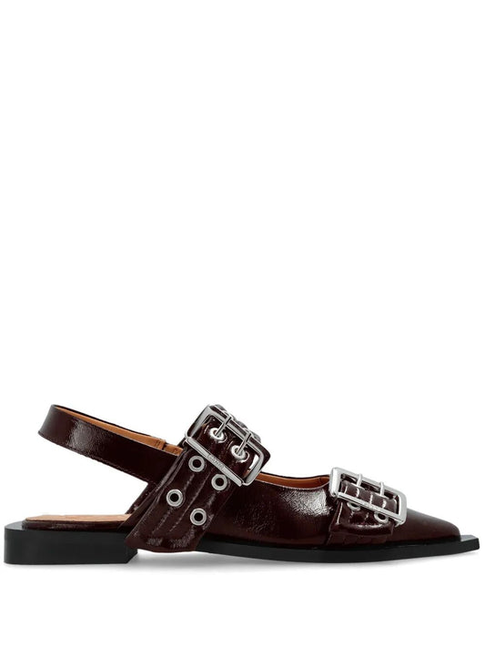 Feminine Buckle Ballerina Naplack