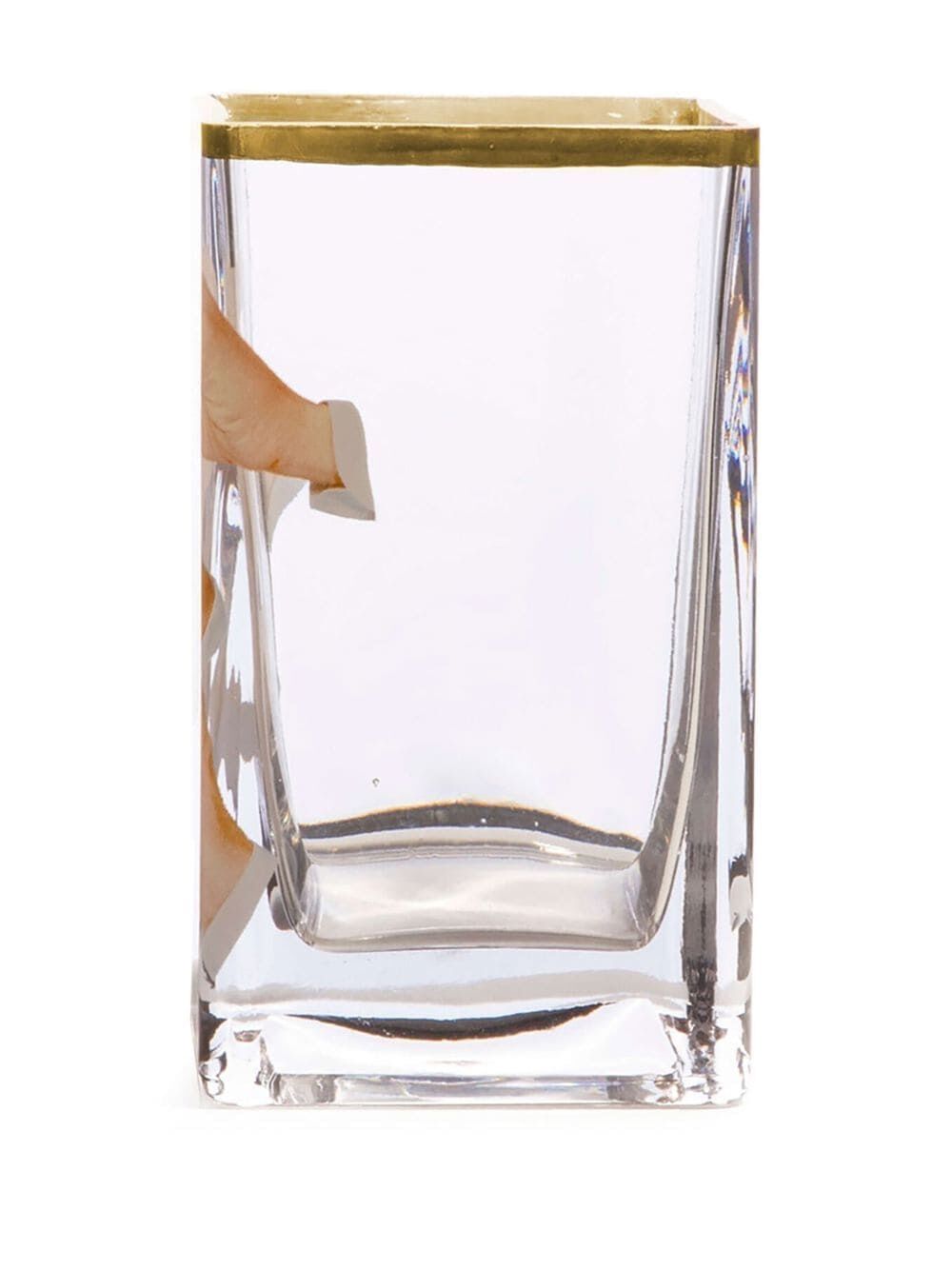 VASO IN VETRO "TOILETPAPER" Cm. 10x8 h.14 - LIPSTICKS