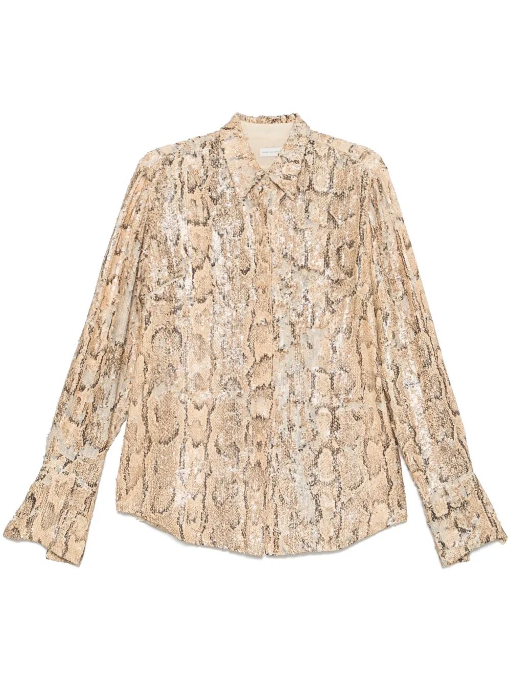 Camicia a maniche lunghe con pailettes