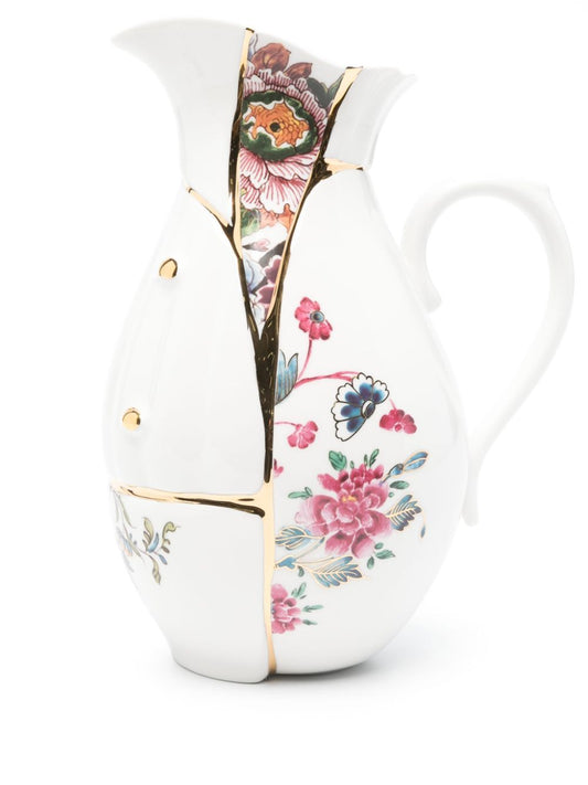 "KINTSUGI" CARAFFA IN PORCELLANA E ORO 18,99X14,23 H. 25,5 CM