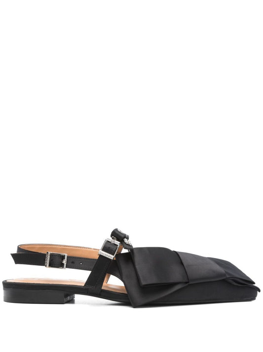 Big Bow Slingback Ballerina Satin