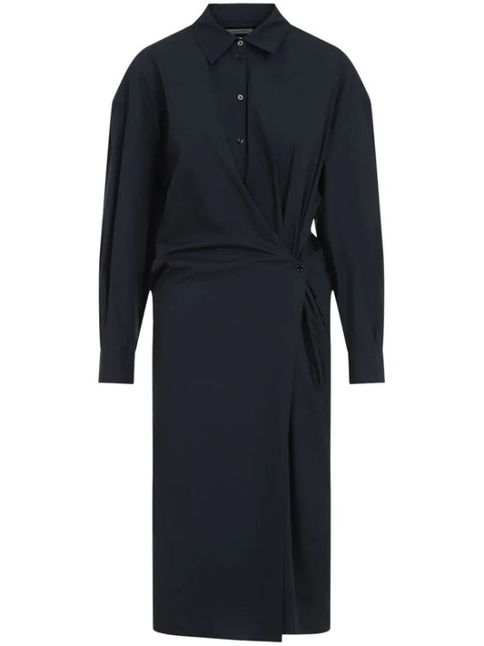 Abito camicia (Chemisier) con bottone svasato