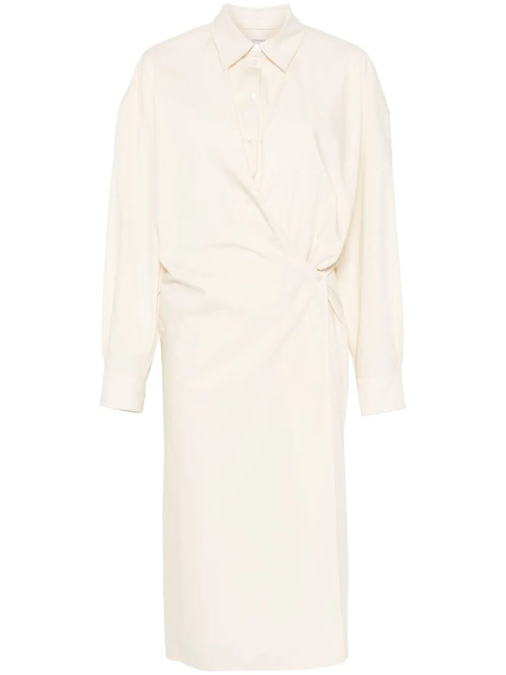 STRAIGHT COLLAR TWISTED DRESS