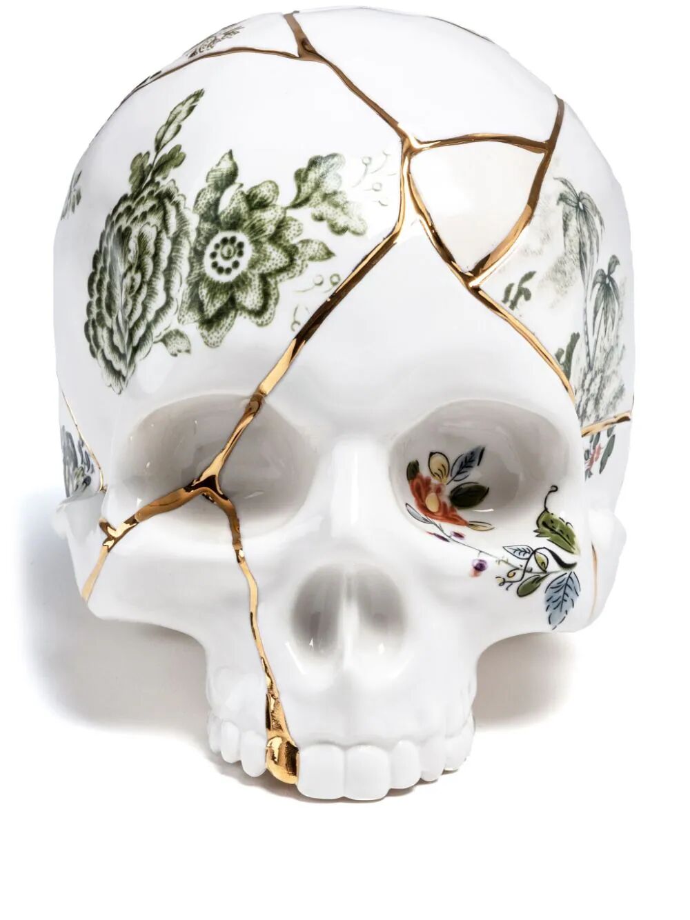 TESCHIO IN PORCELLANA “KINTSUGI SKULL” CM 21 15H 16