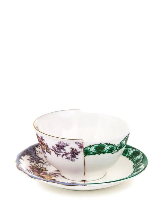 TAZZA DA TÈ CON PIATTINO IN PORCELLANA  "HYBRID-ISIDORA"