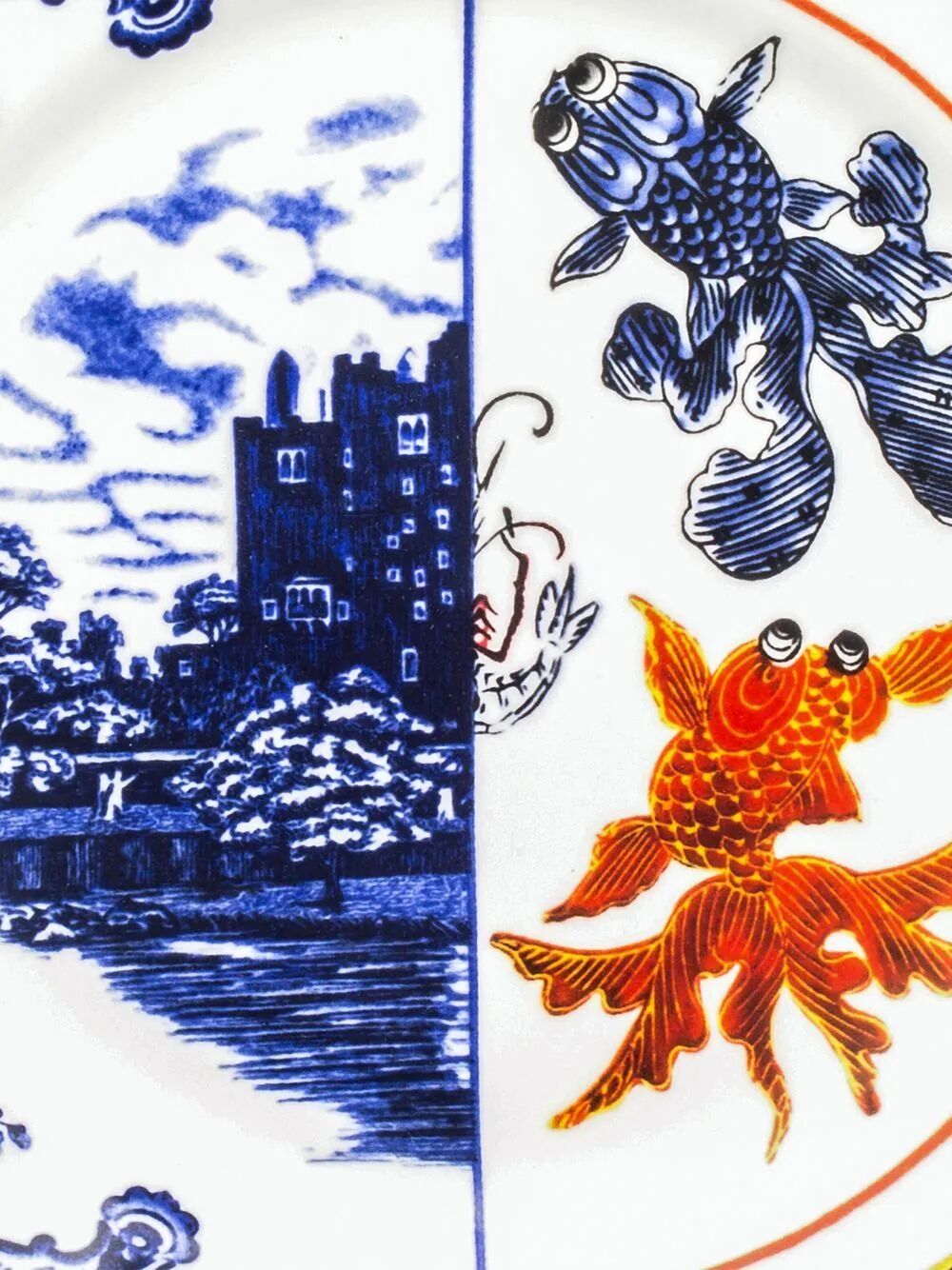 PIATTO PIANO IN PORCELLANA ø Cm.27,5 h.2,3 "HYBRID-ISAURA"