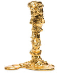 Drip candle holder gold L