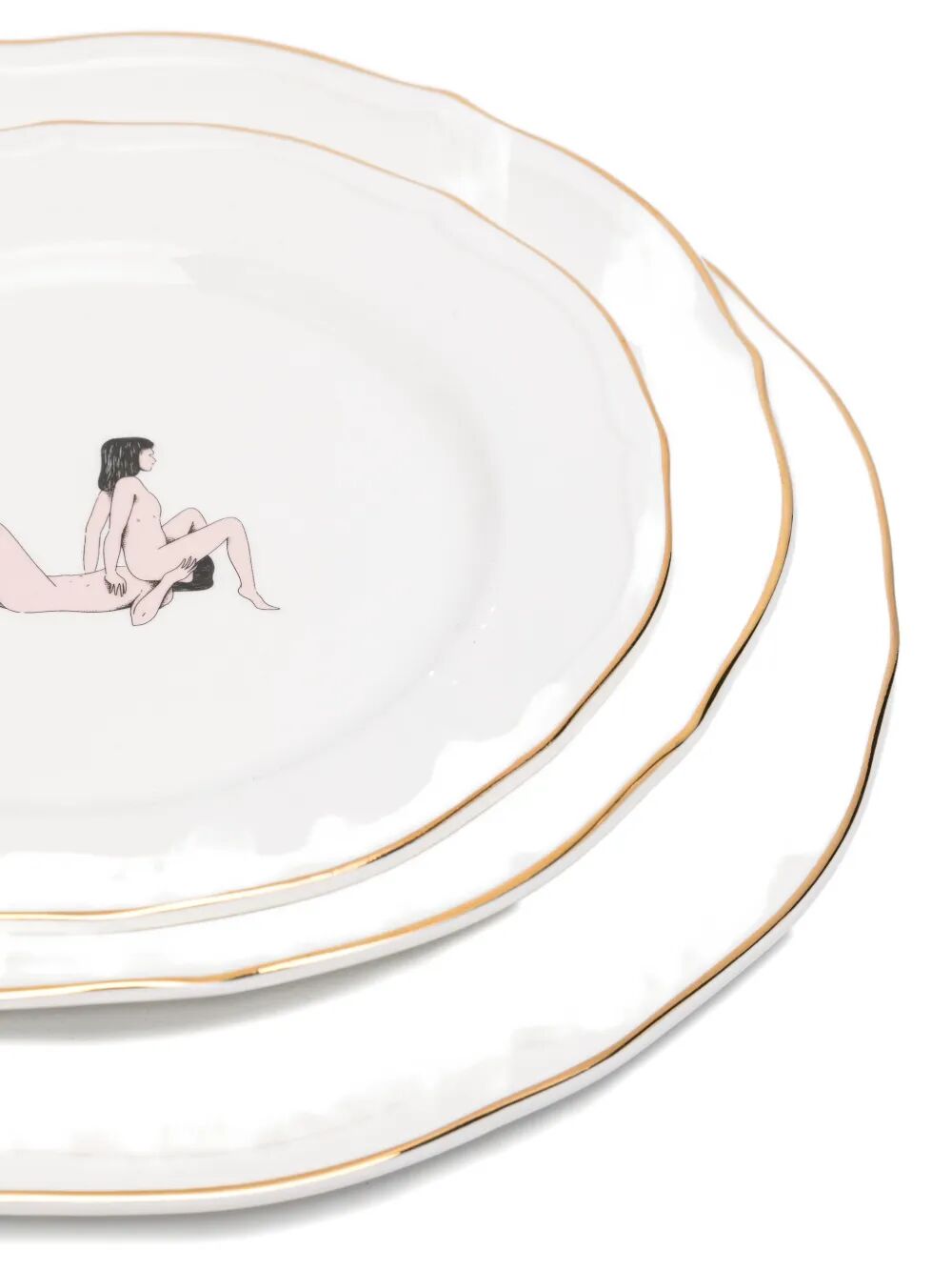 SET 3 PIATTI  “SEIKANTAI5271" + TOV. IN LINO OFFEDER