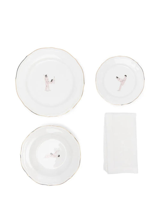 SET 3 PIATTI  “SEIKANTAI5271"+ TOVAGLIOLO INGATED