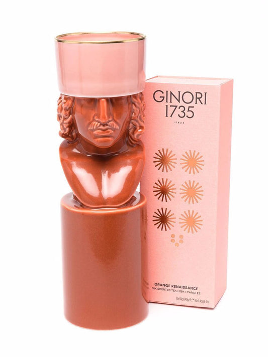 PORTACANDELA IL LETTERATO RED CLAY