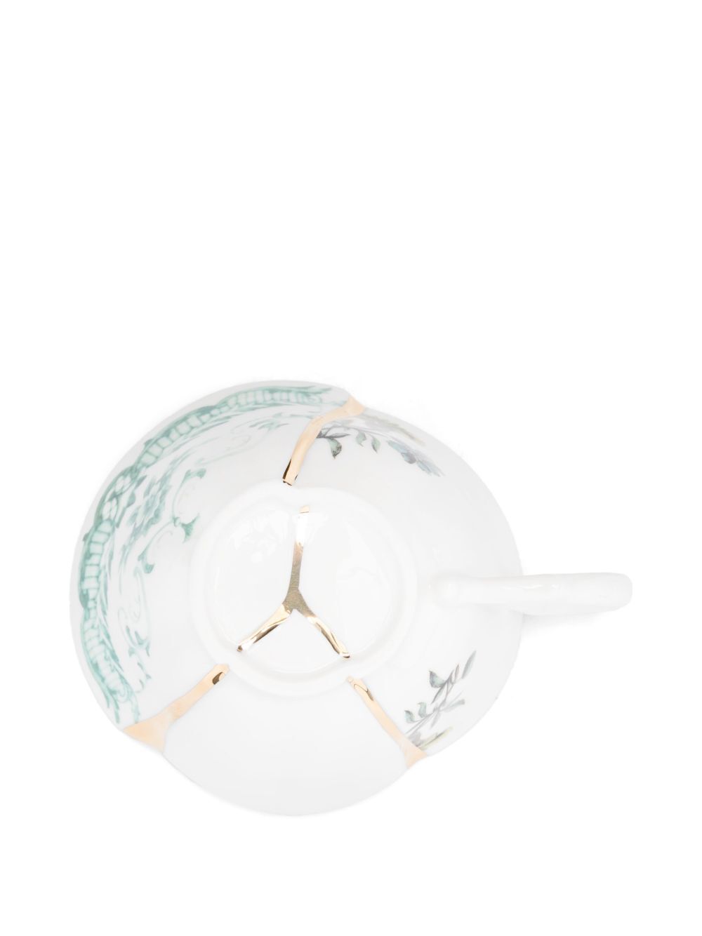 SET DA TE CON TAZZA E PIATTINO IN PORCELLANA E ORO "KINTSUGI" #3