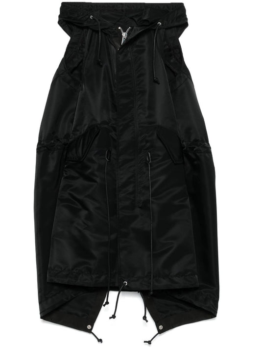 Nylon Twill Hoodie Vest