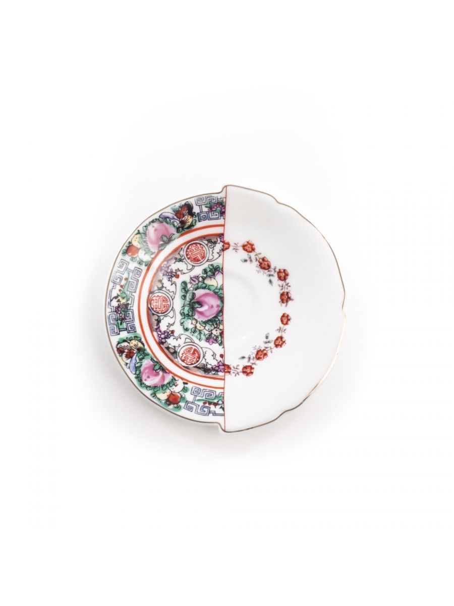 TAZZINA DA CAFFE` CON PIATTINO IN PORCELLANA  "HYBRID-TAMARA"