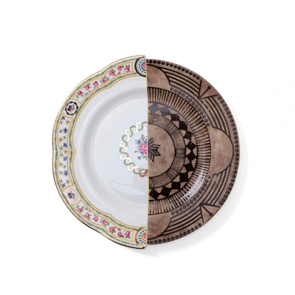 PIATTO PIANO IN PORCELLANA "HYBRID-HOBYO"