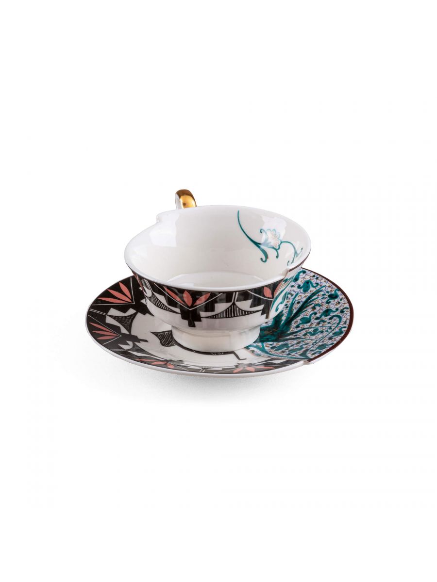 TAZZA DA TÈ CON PIATTINO "HYBRID-ASPERO"
